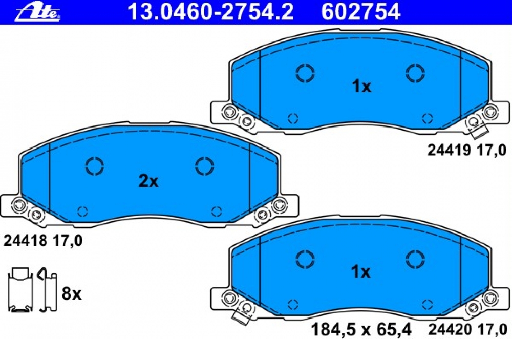 Placute frana fata Insignia J62 producator ATE